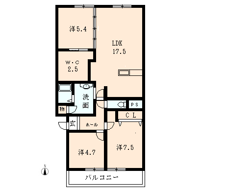 武庫川サニーハイツ　間取り