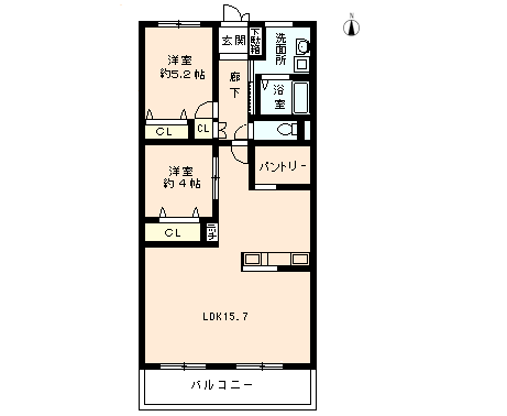 日商岩井香枦園マンション　間取り