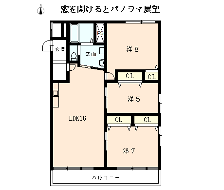 夙川第３コーポラス　間取り