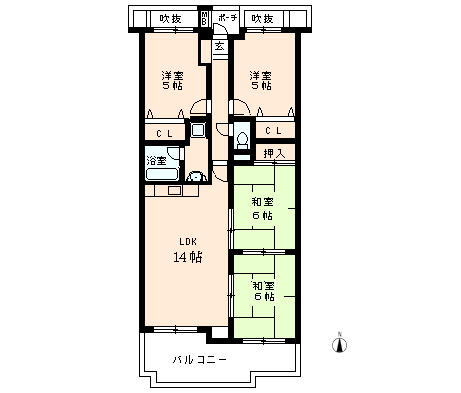 サンロイヤル武庫川サンク　間取り
